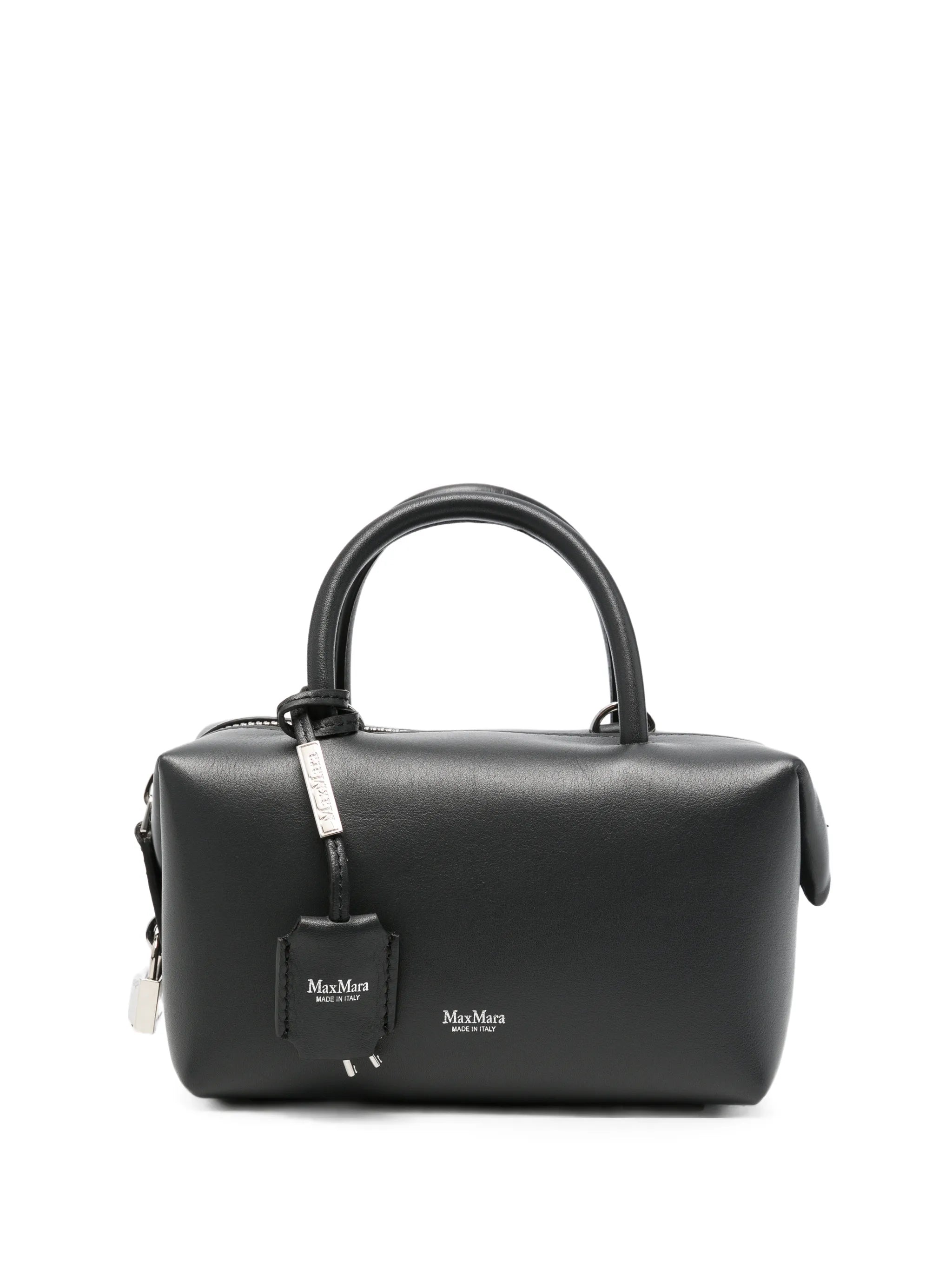 Max Mara Max Mara Holdalls Logo-print Leather Mini Bag