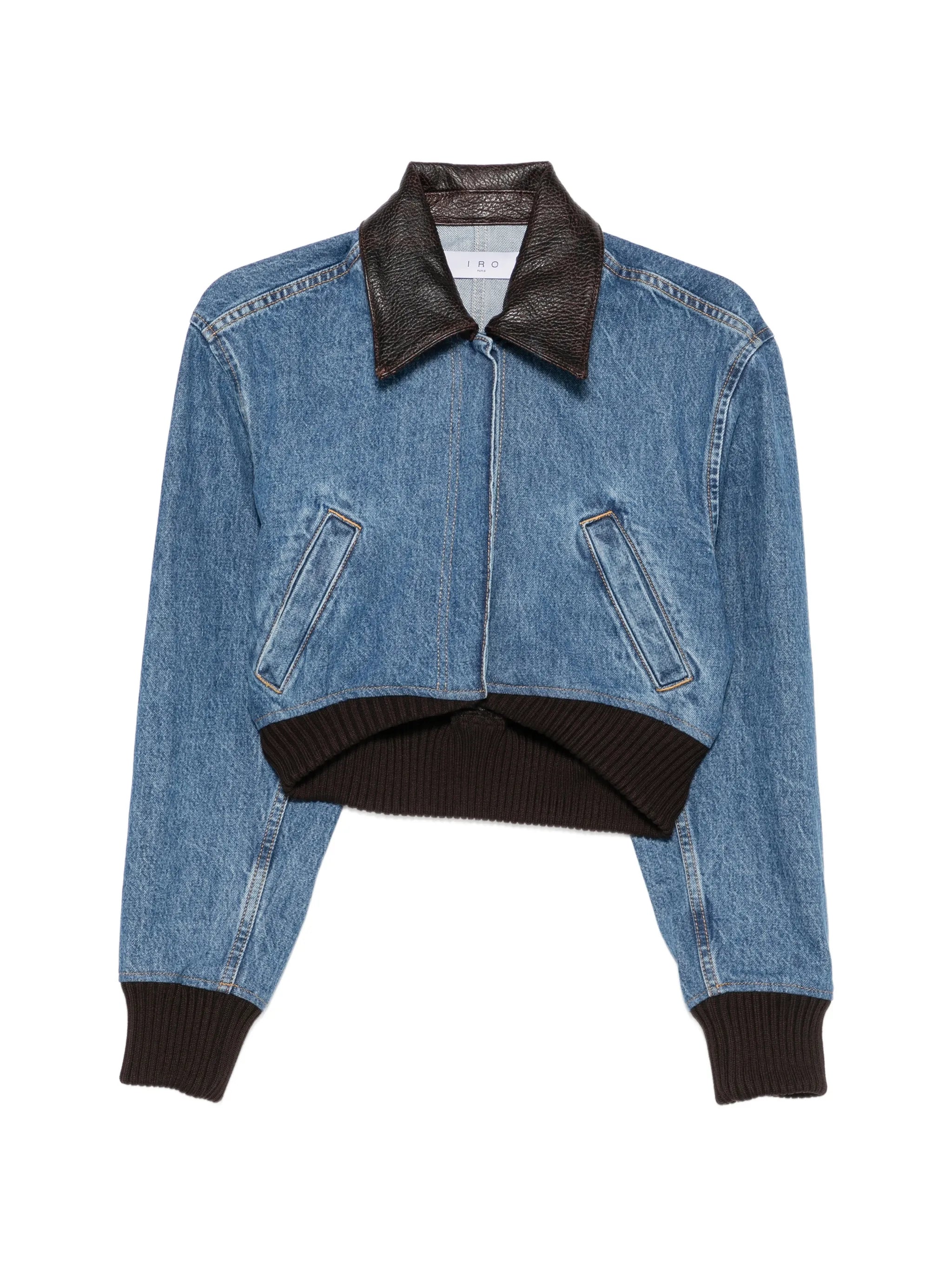 Iro Iro Cropped Contrast-collar Jacket