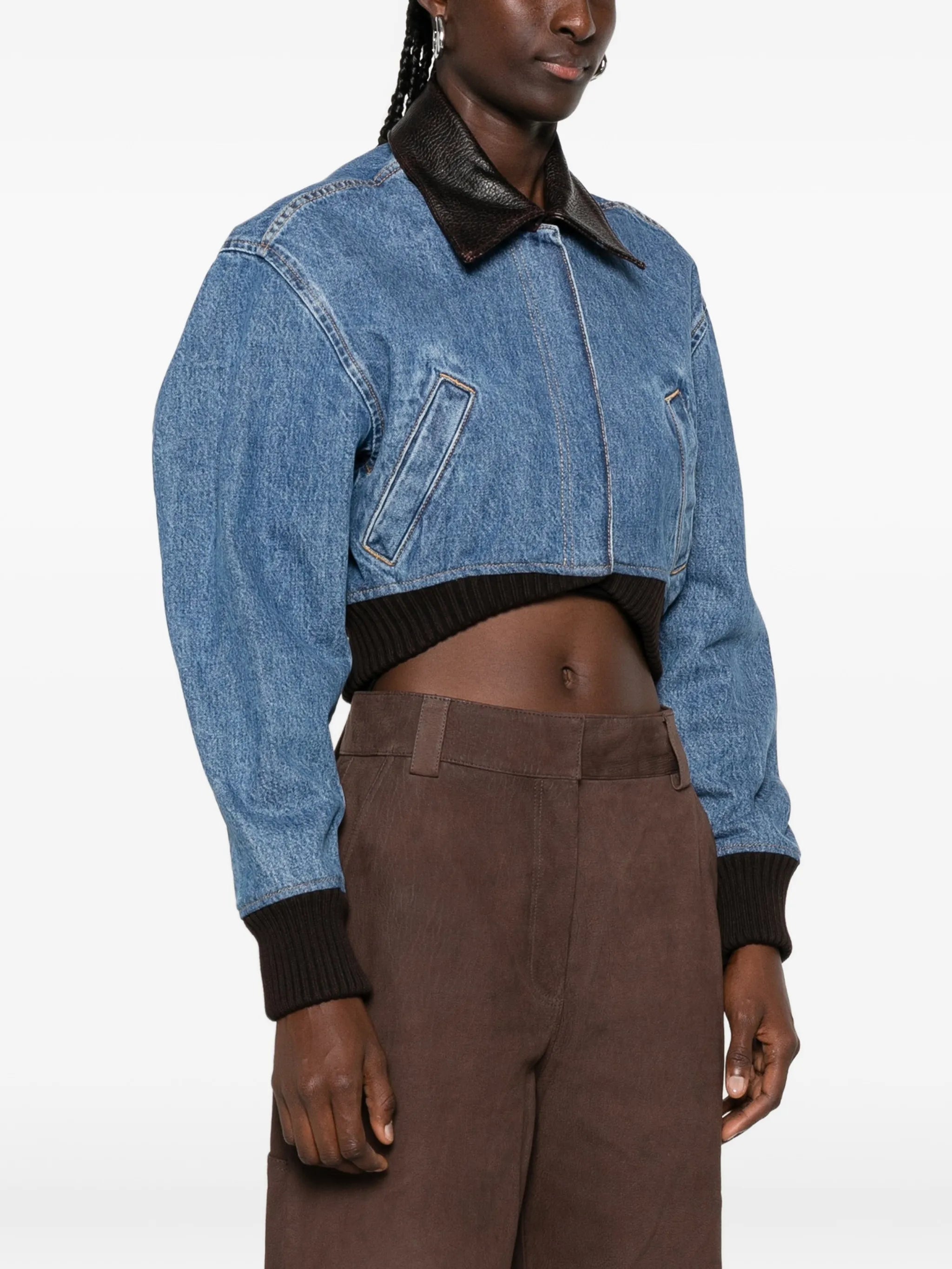 Iro Iro Cropped Contrast-collar Jacket, view 2