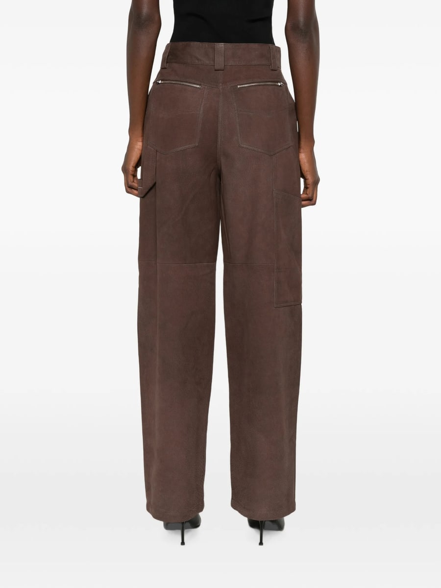 Iro Iro Leather Panelled Trousers, view 3