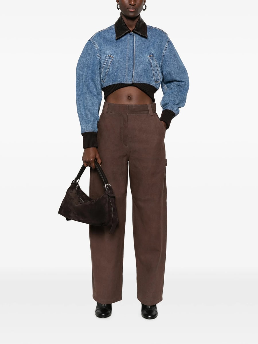 Iro Iro Leather Panelled Trousers, view 4