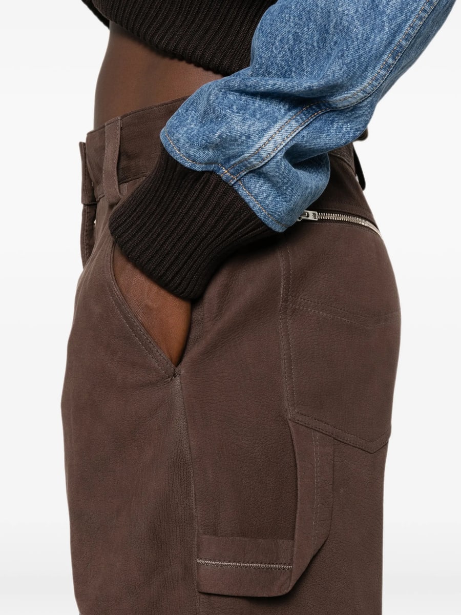 Iro Iro Leather Panelled Trousers, view 5