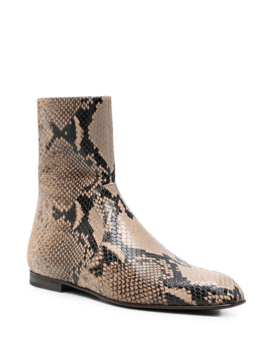Khaite Khaite Snake-effect Ankle Boots, view 3