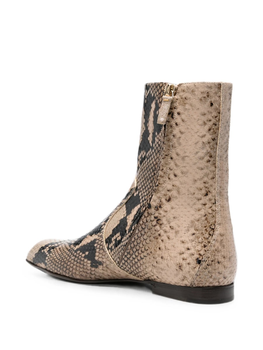 Khaite Khaite Snake-effect Ankle Boots, view 4