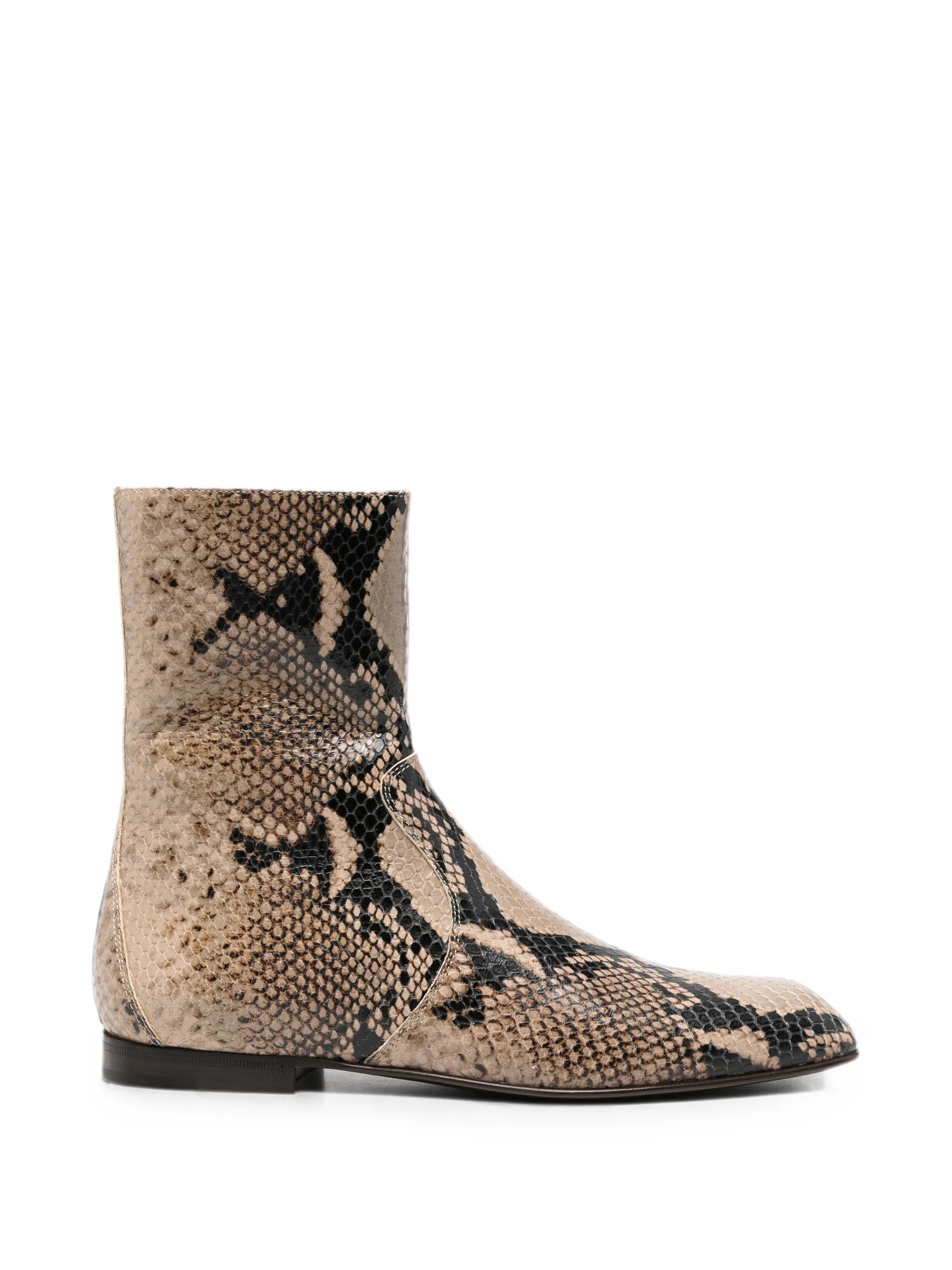 Khaite Khaite Snake-effect Ankle Boots