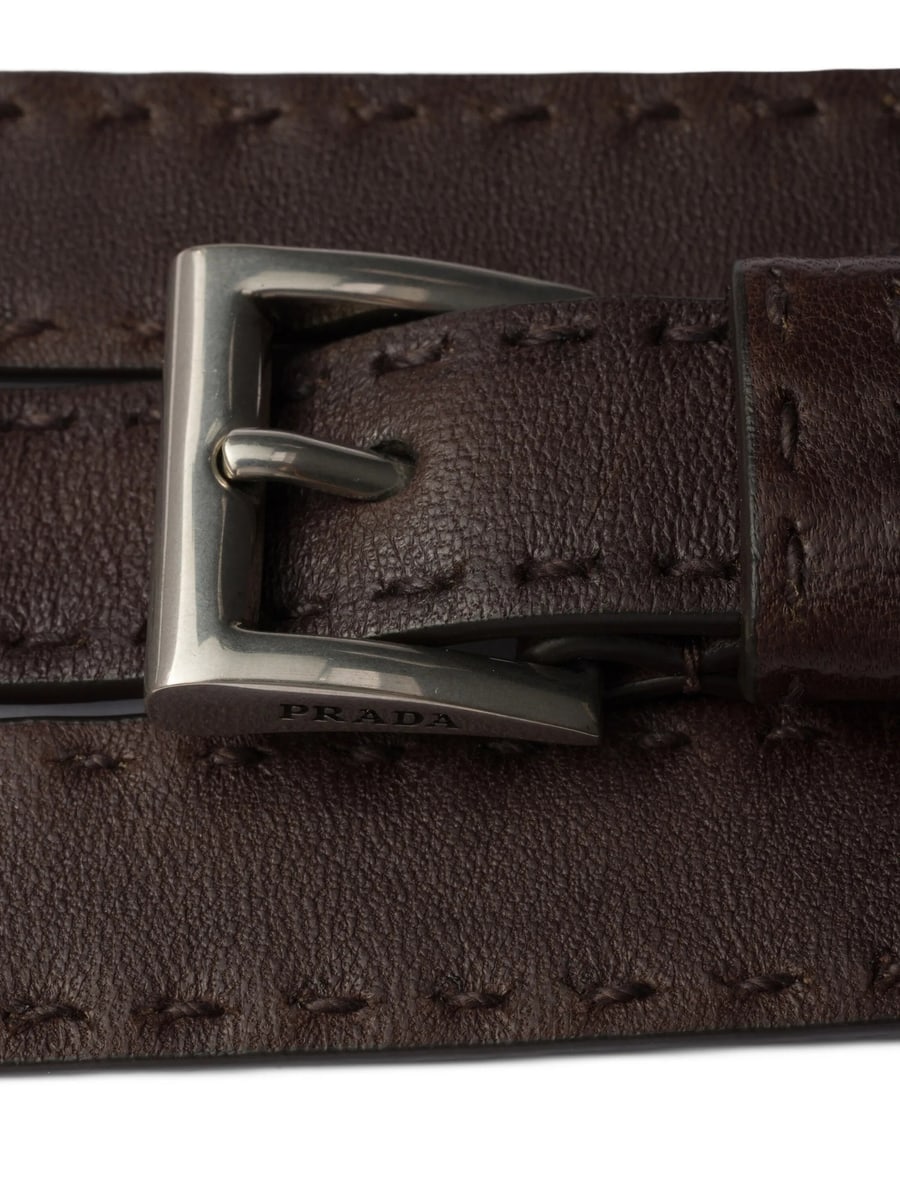 Prada Prada Antiqued Leather Belt, view 3
