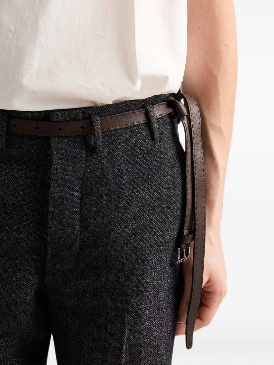 Prada Prada Antiqued-leather Belt, view 2