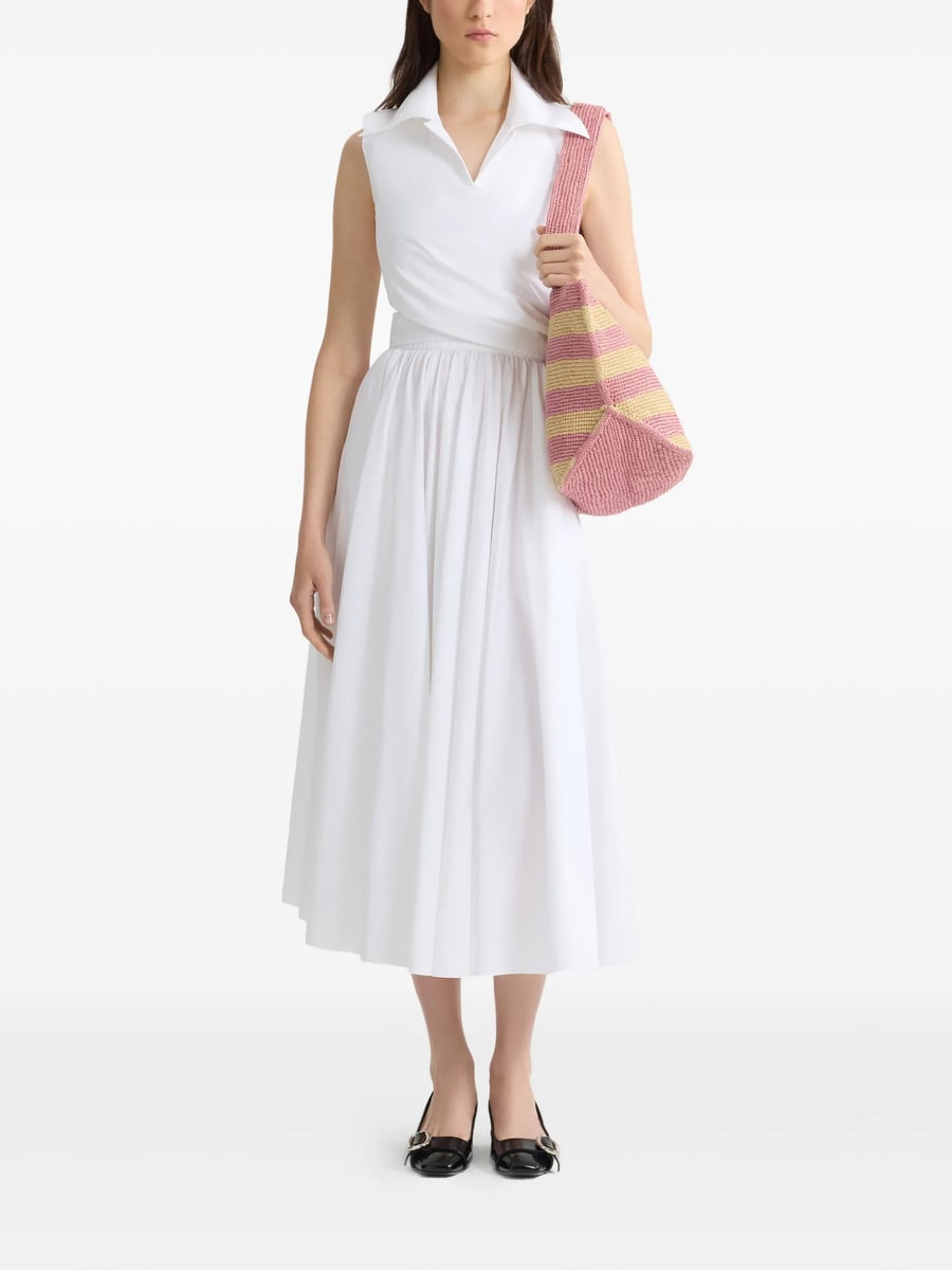 Patou Patou Draped Midi Dress, view 4