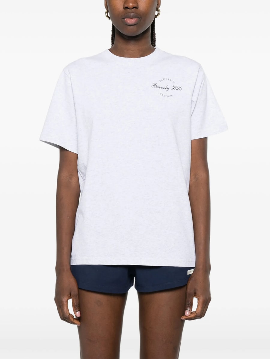 Sporty & Rich Sporty & Rich Logo-print T-shirt, view 5