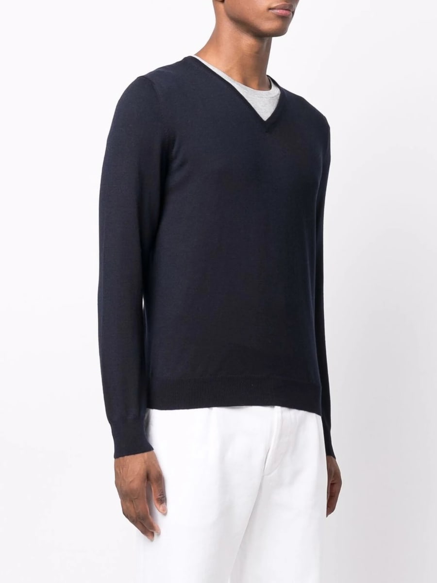 Fileria Fileria Wool V-neck Jumper, view 2