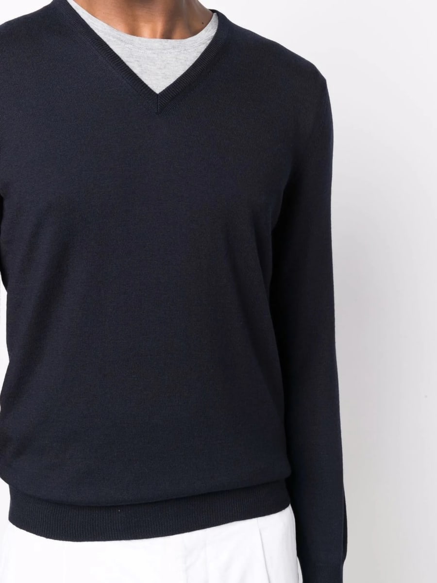 Fileria Fileria Wool V-neck Jumper, view 4