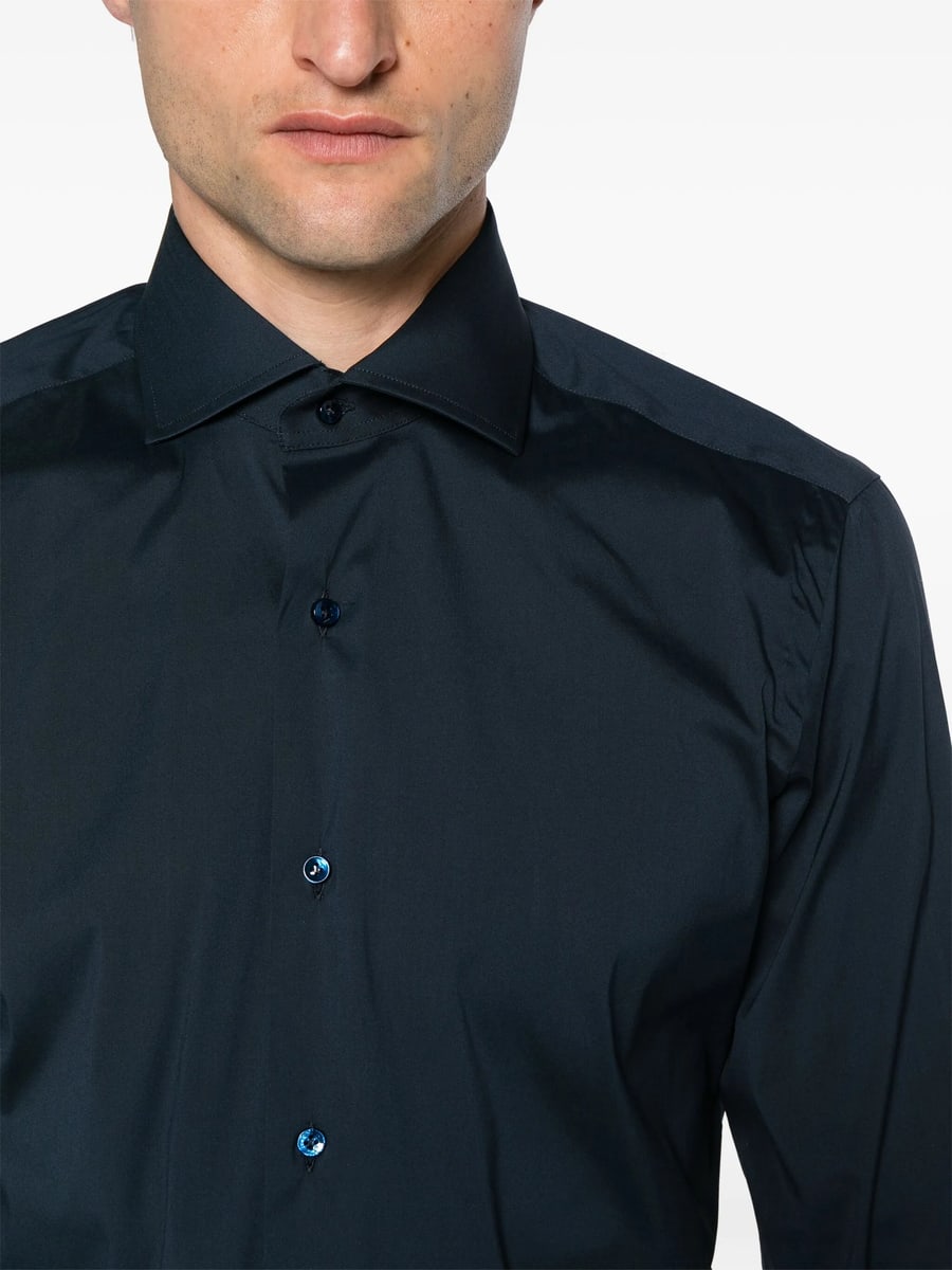 Barba Barba Spread-collar Shirt, view 4