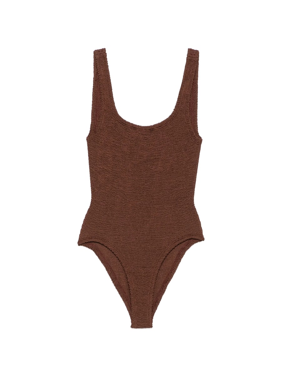 Hunza G Hunza G Crinkle-effect Square-neck Swimsuit