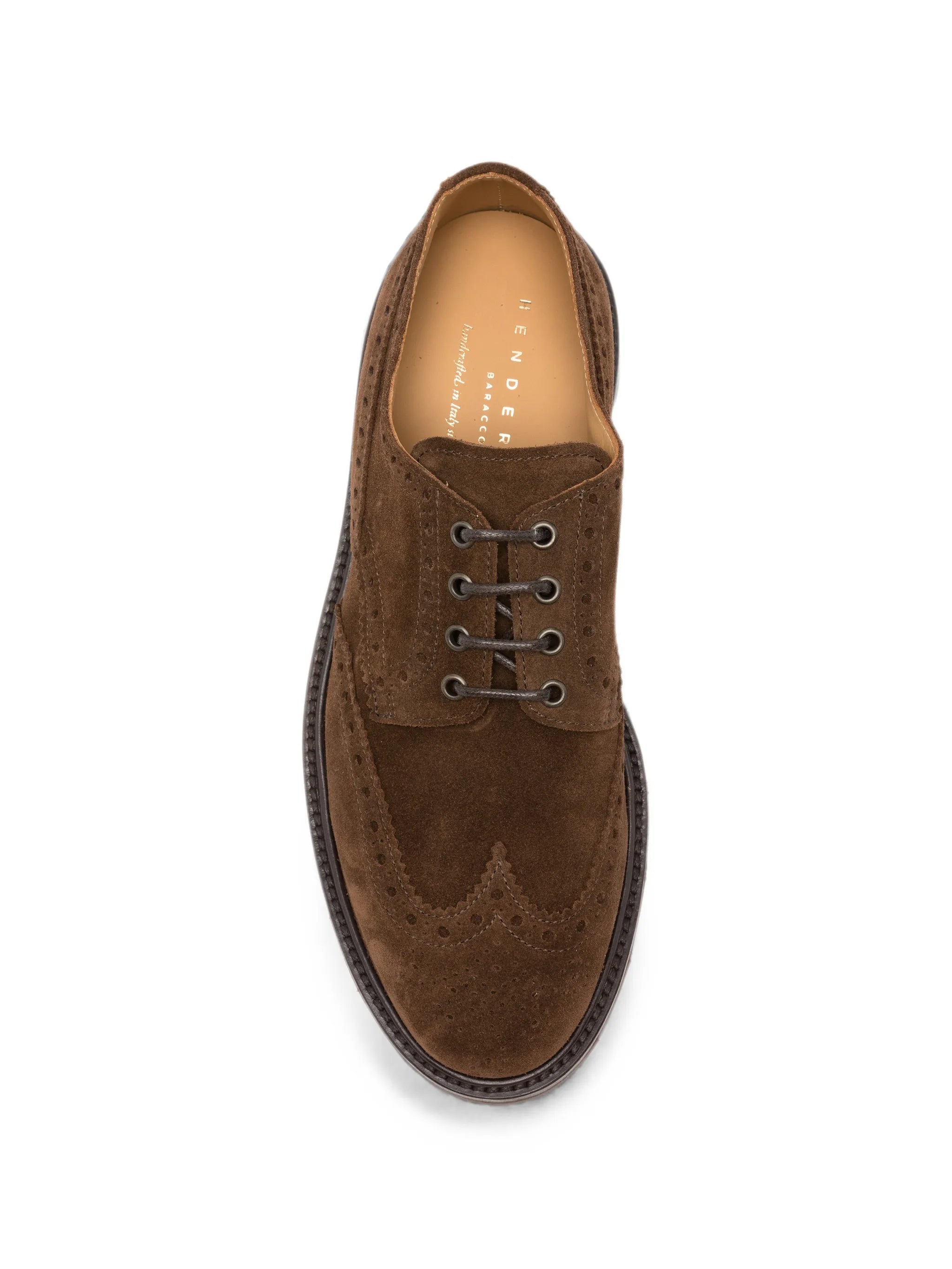 Henderson Baracco Henderson Baracco Suede Lace-up Fastening Brogue Shoes, view 2