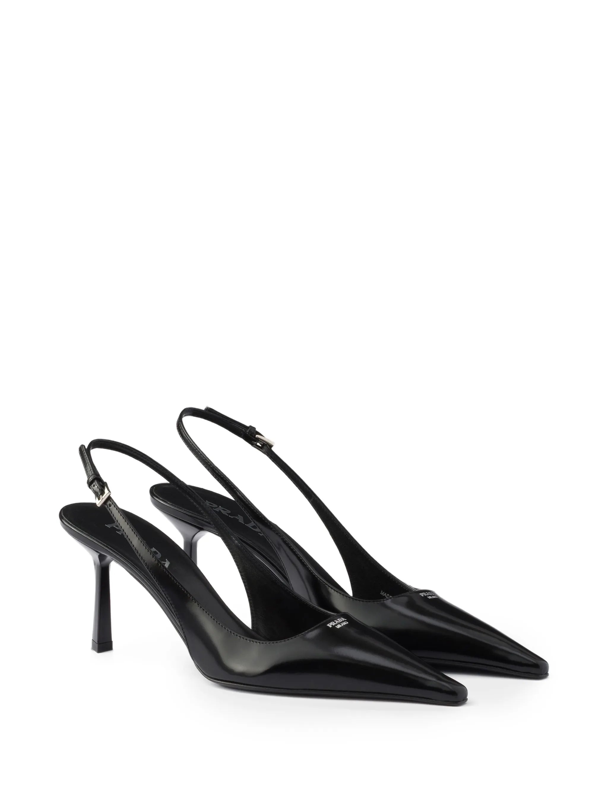Prada Prada Decollete Slingback Pointed-toe Pumps, view 2