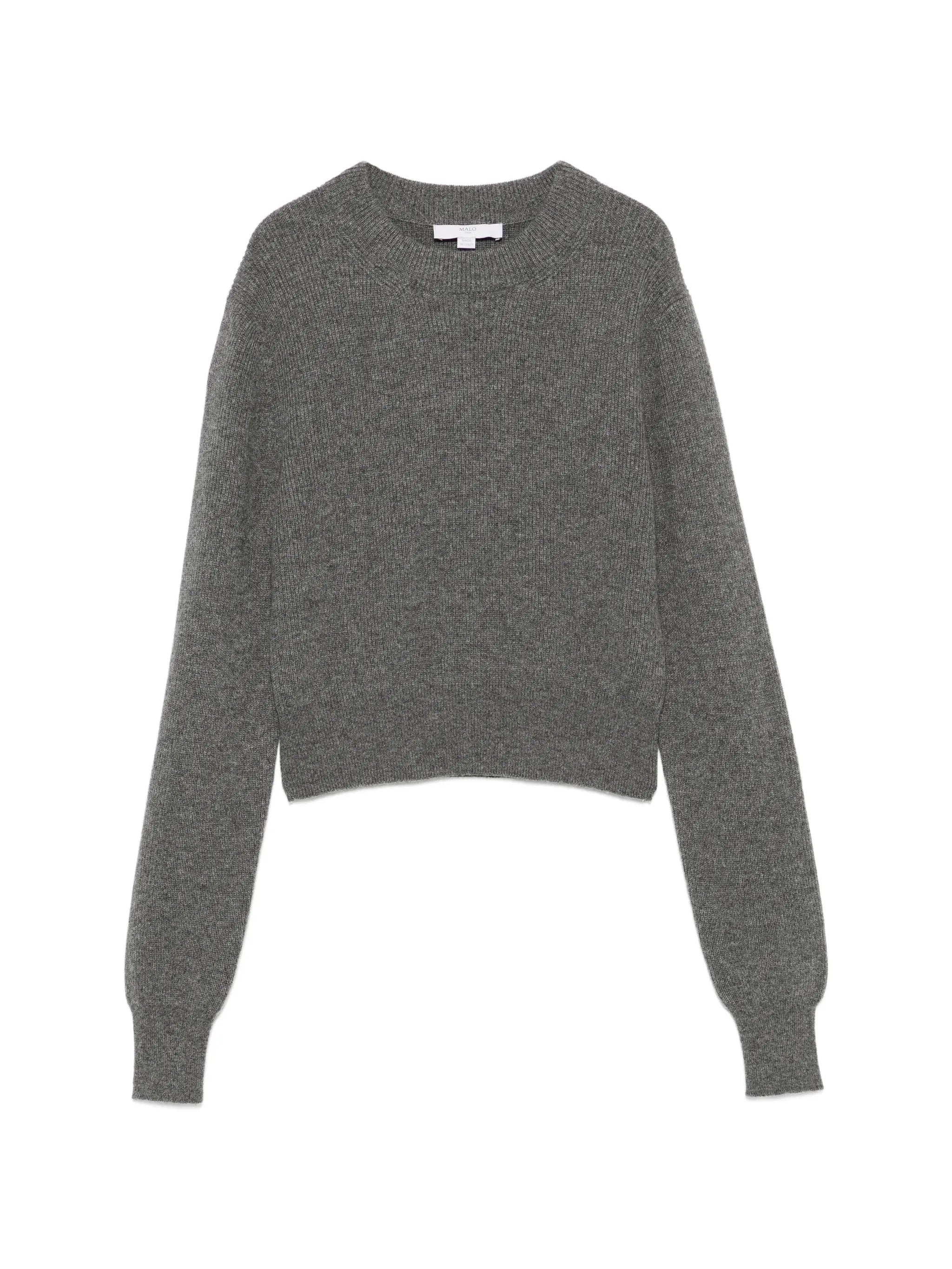 Malo Malo Ribbed-knit Cropped Sweater