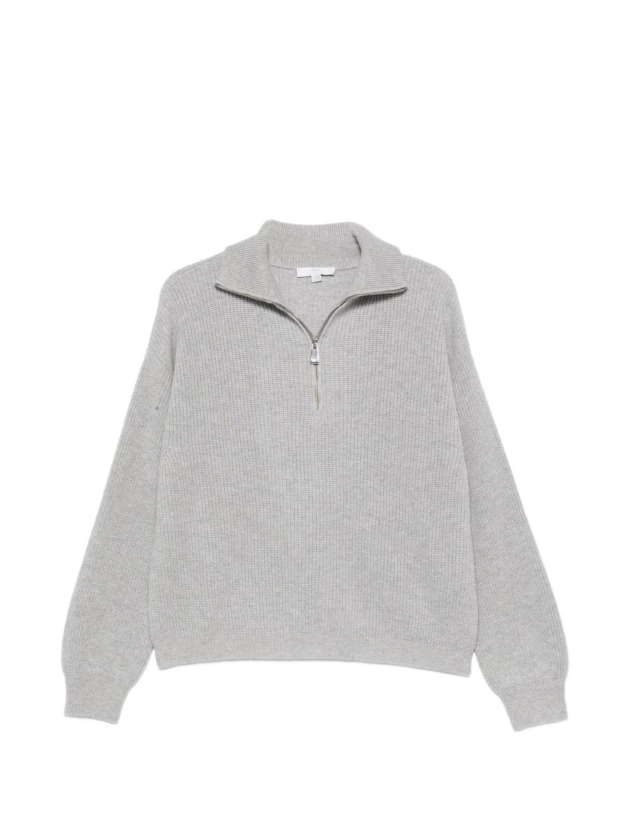 Malo Malo Ribbed-knit Half-zip Sweater