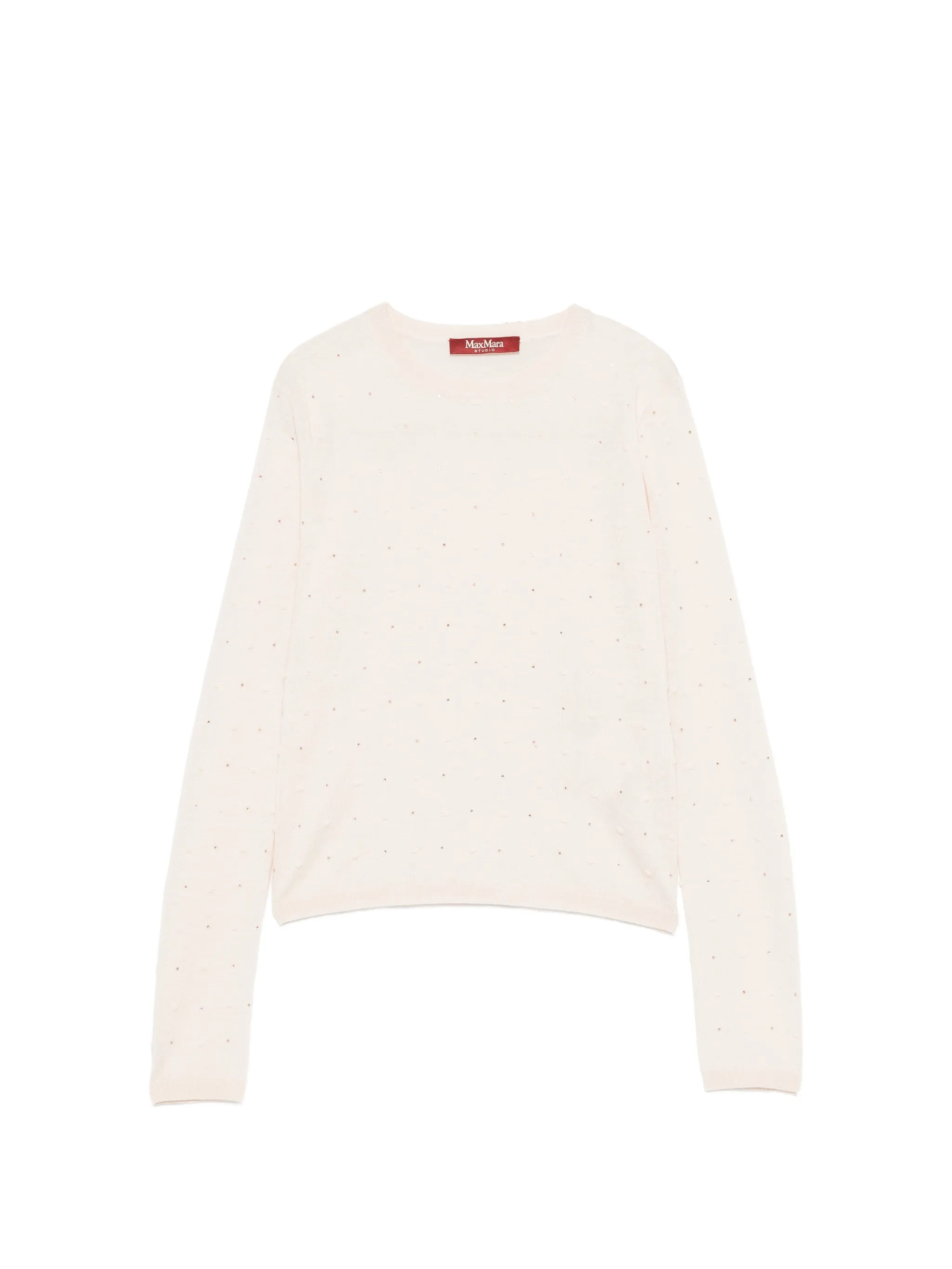 Max Mara Studio Max Mara Studio Mstcelebre Crystal-embellished Polka-dot T-shirt