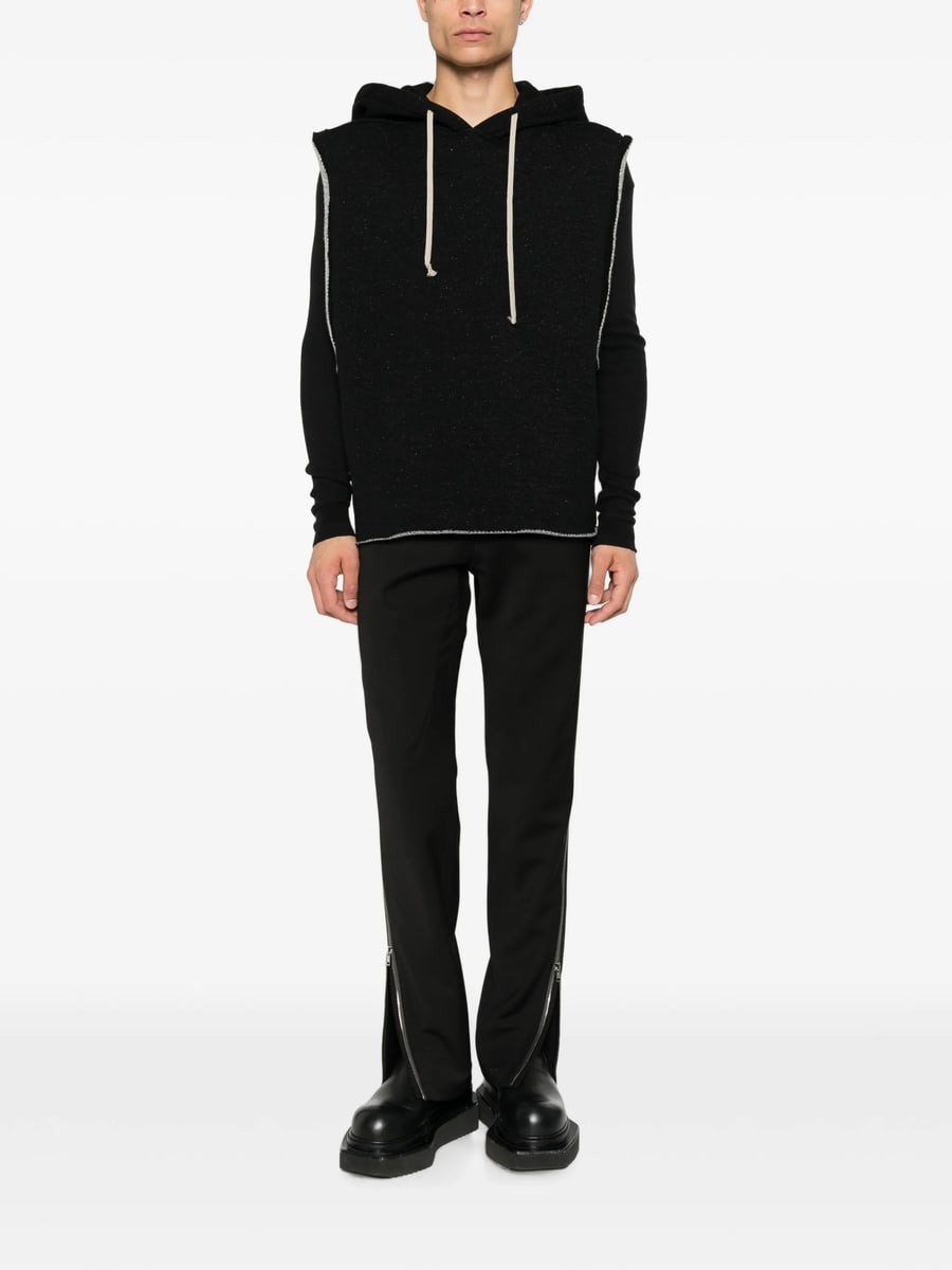 Rick Owens Rick Owens Sleeveless Drawstring-hood Hoodie, view 4