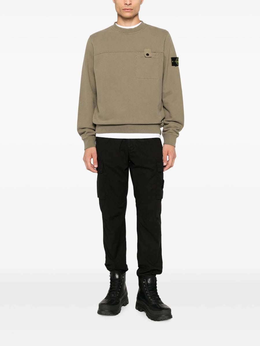 Stone Island Stone Island Logo-patch Chest-pocket Sweatshirt, view 3