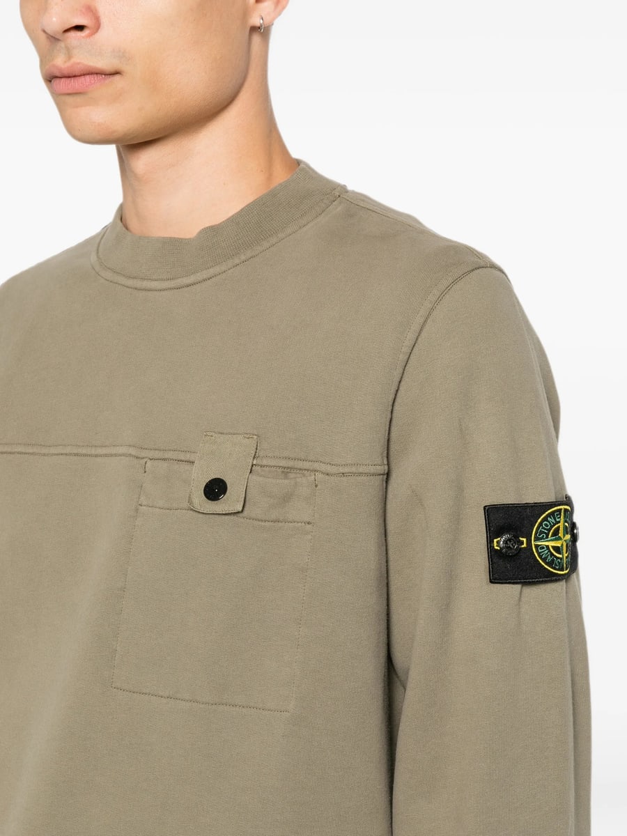 Stone Island Stone Island Logo-patch Chest-pocket Sweatshirt, view 5