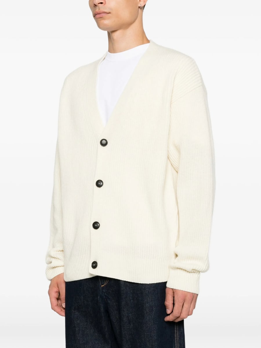 Diana Studio Diana Studio Ribbed-knit V-neck Cardigan, view 3