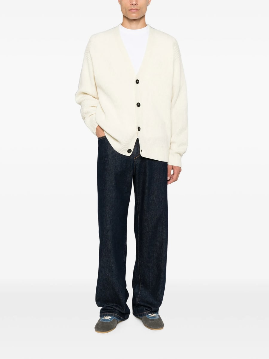 Diana Studio Diana Studio Ribbed-knit V-neck Cardigan, view 4