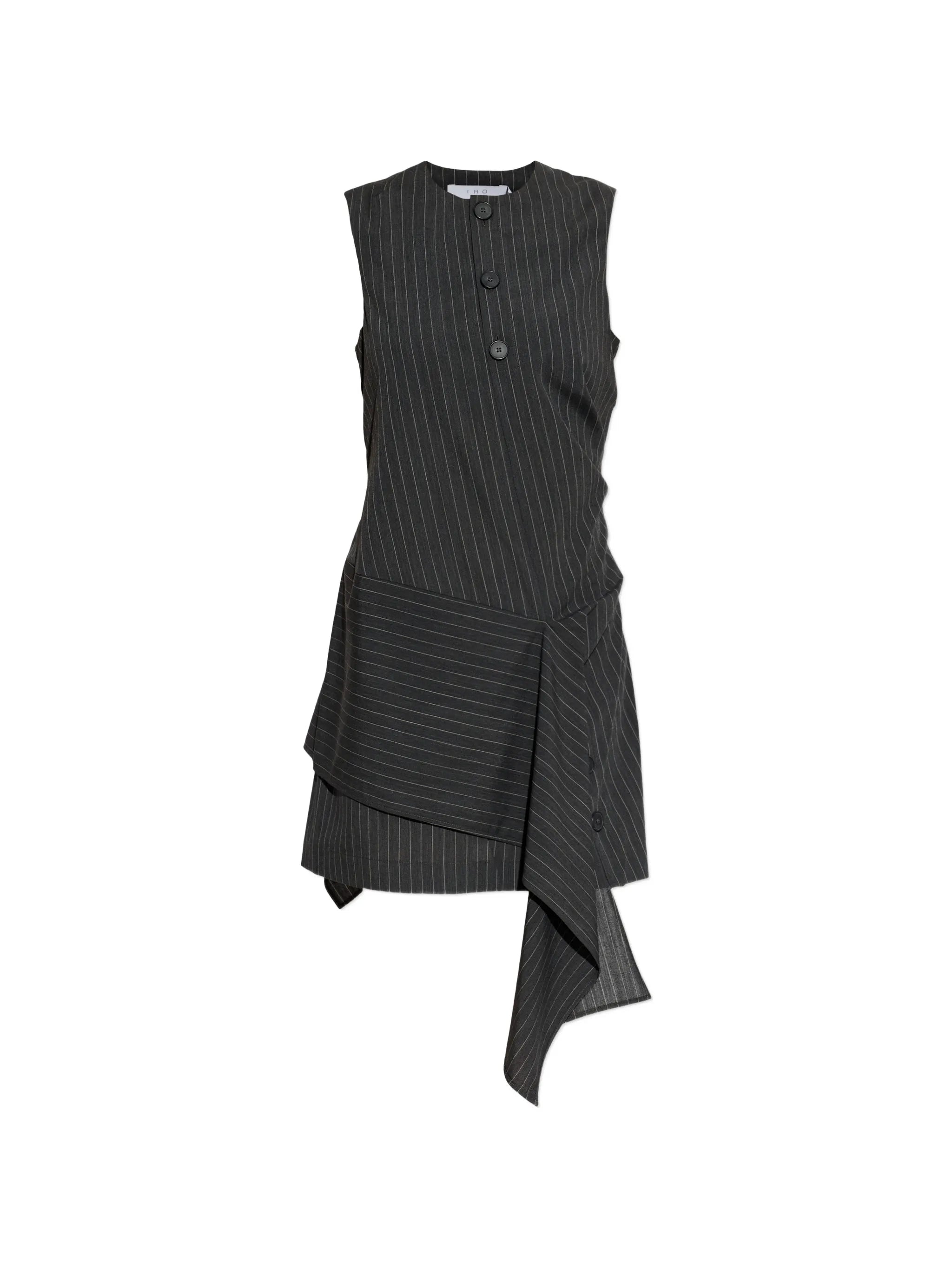 Iro Iro Klea Pinstripe Layered Mini Dress