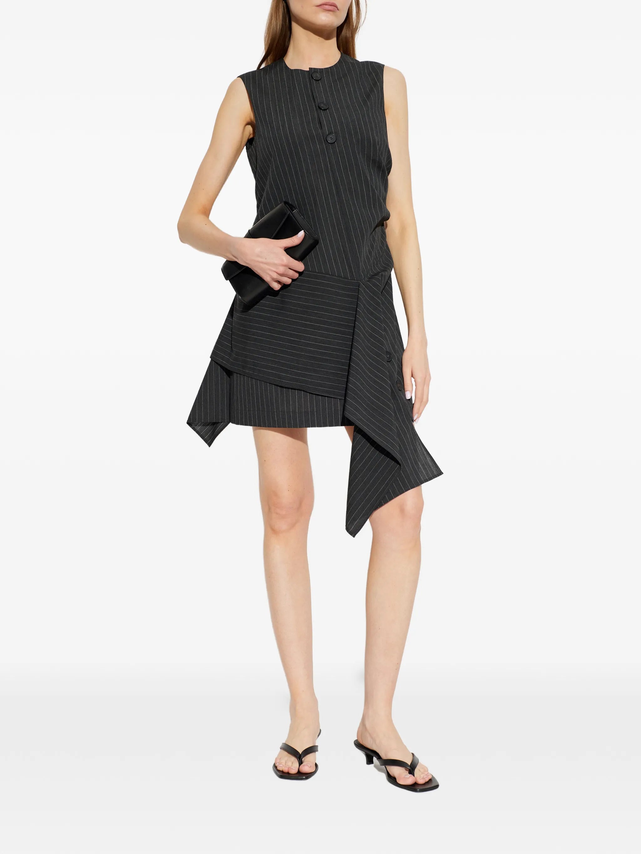 Iro Iro Klea Pinstripe Layered Mini Dress, view 2