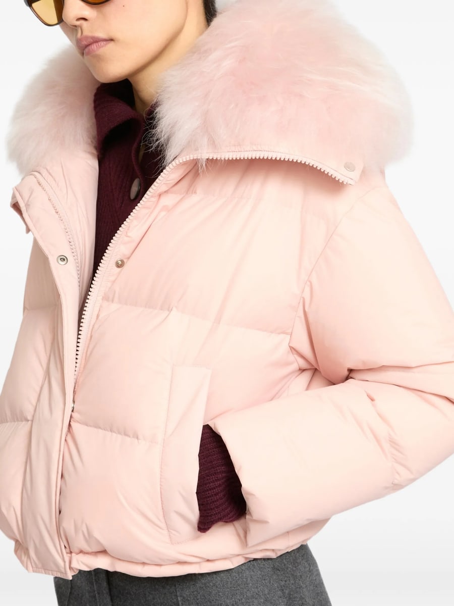 Yves Salomon Yves Salomon Shearling-trim Down Jacket, view 3