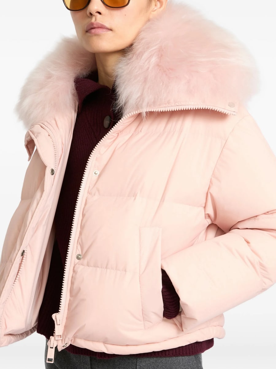 Yves Salomon Yves Salomon Shearling-trim Down Jacket, view 4