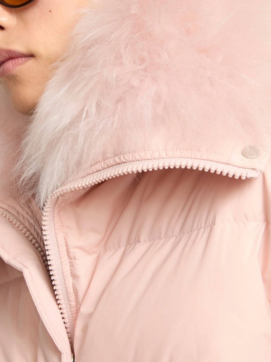 Yves Salomon Yves Salomon Shearling-trim Down Jacket, view 5