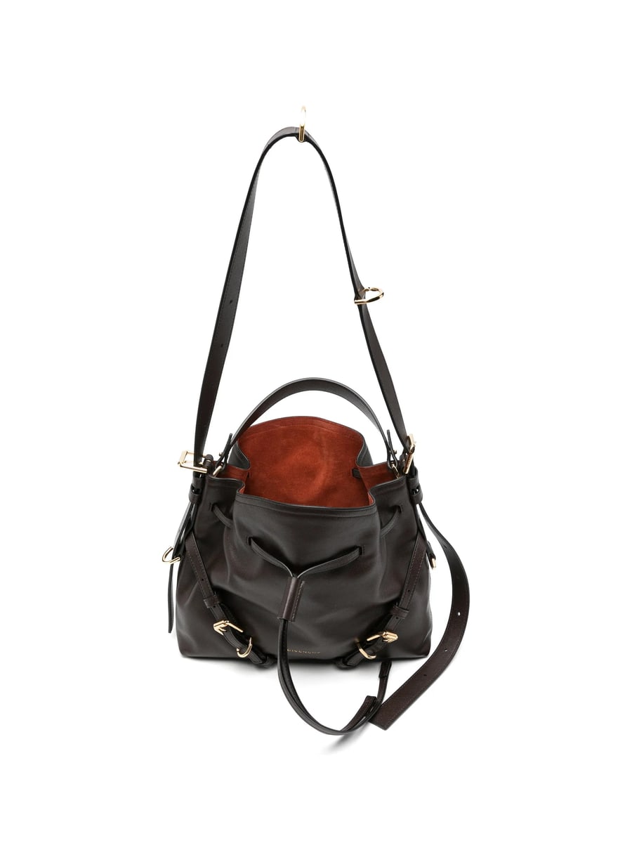 Givenchy Givenchy Small Voyou Leather Bucket Bag, view 4