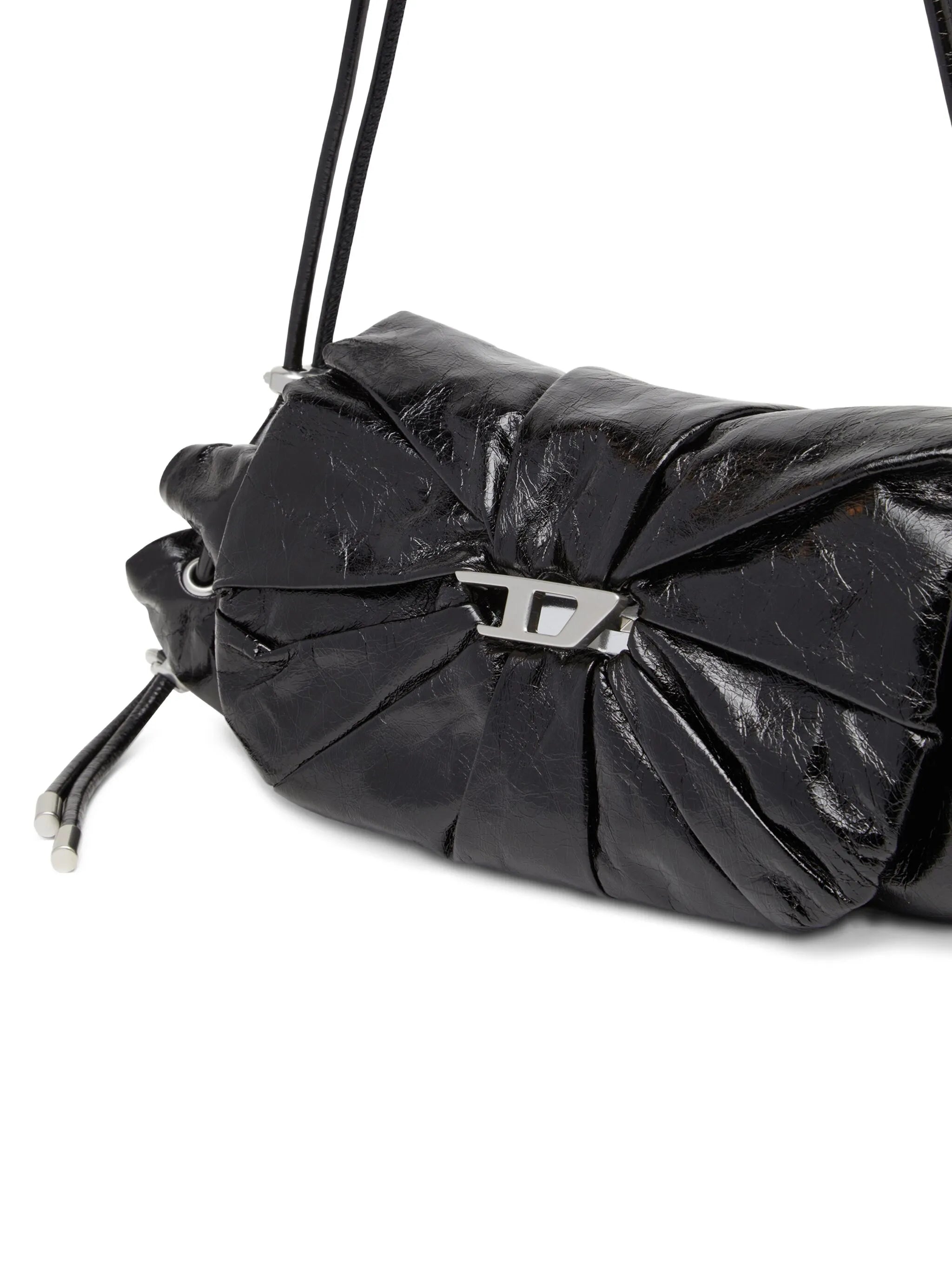 Diesel Diesel Scrunch-D-small Shoulder Bag In Shiny Scrunched Leather, view 2
