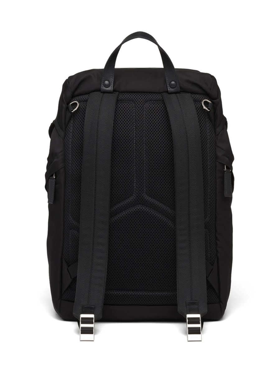 Prada Prada Re-Nylon Logo-plaque Backpack, view 3