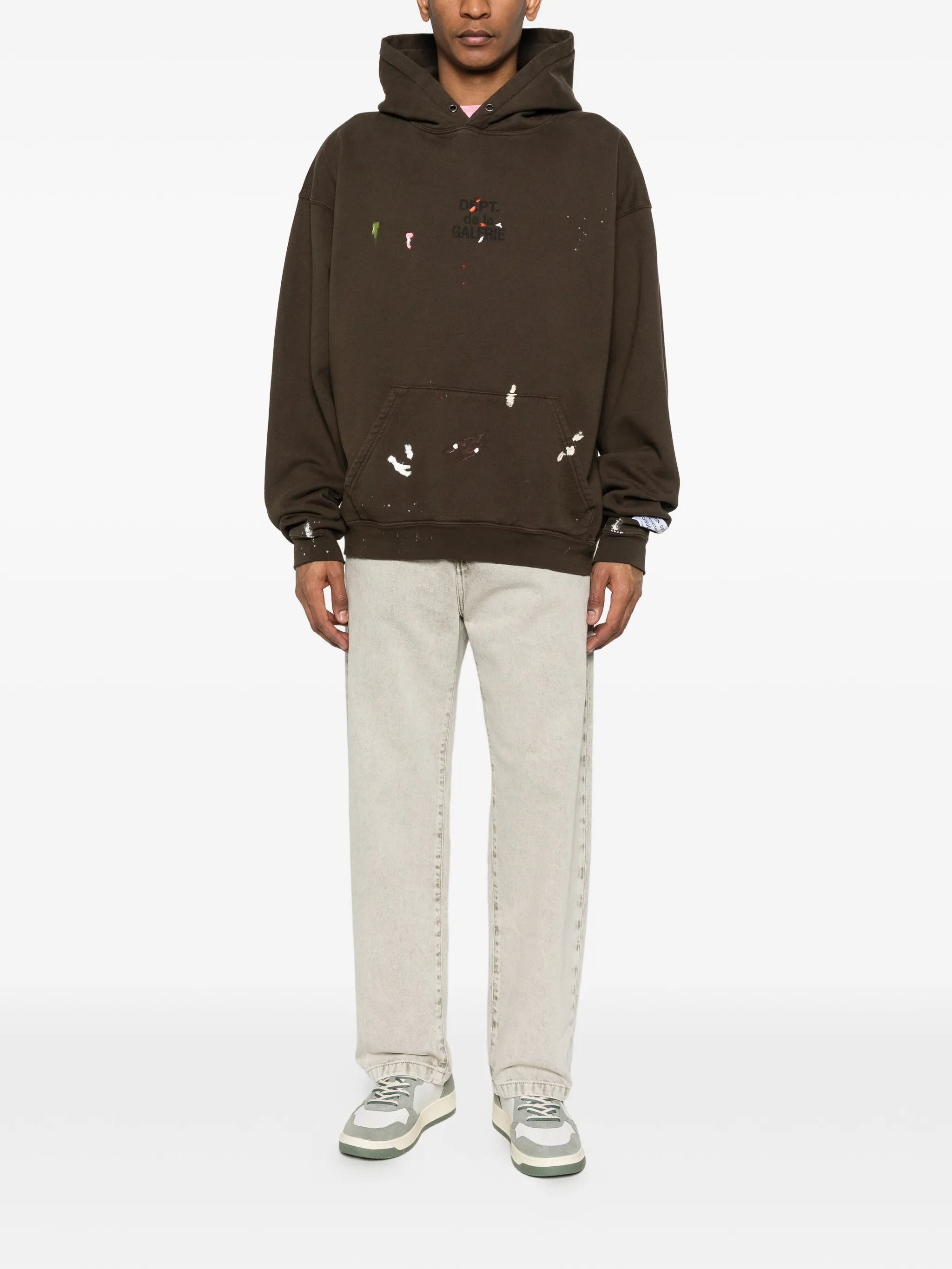 Gallery Dept. Gallery Dept. Paint-splatter Hooded Sweatshirt, view 2