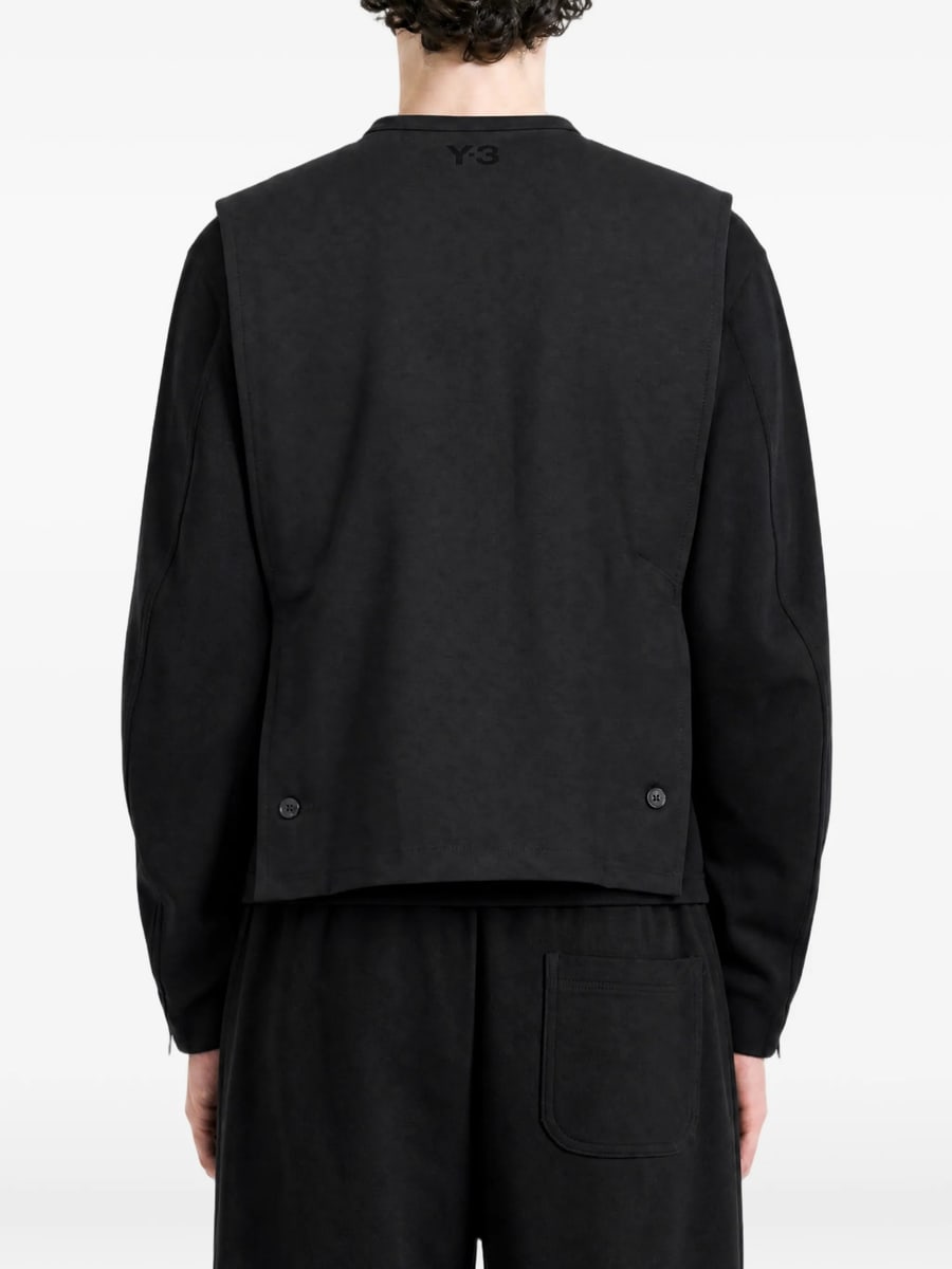 Y-3 Y-3 Double-breasted Collarless Jacket, view 2