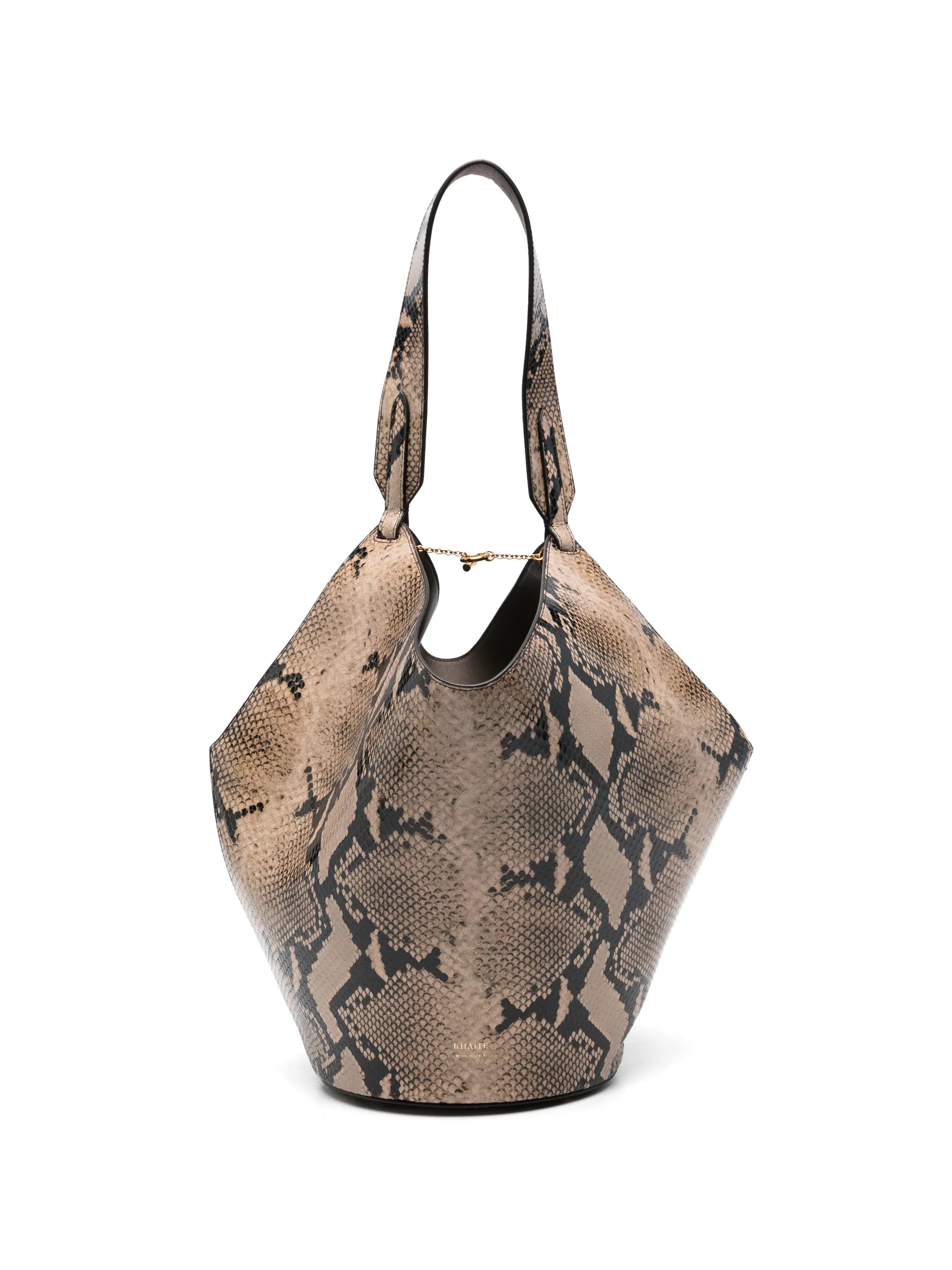 Khaite Khaite Small Lotus Snake-effect Tote Bag