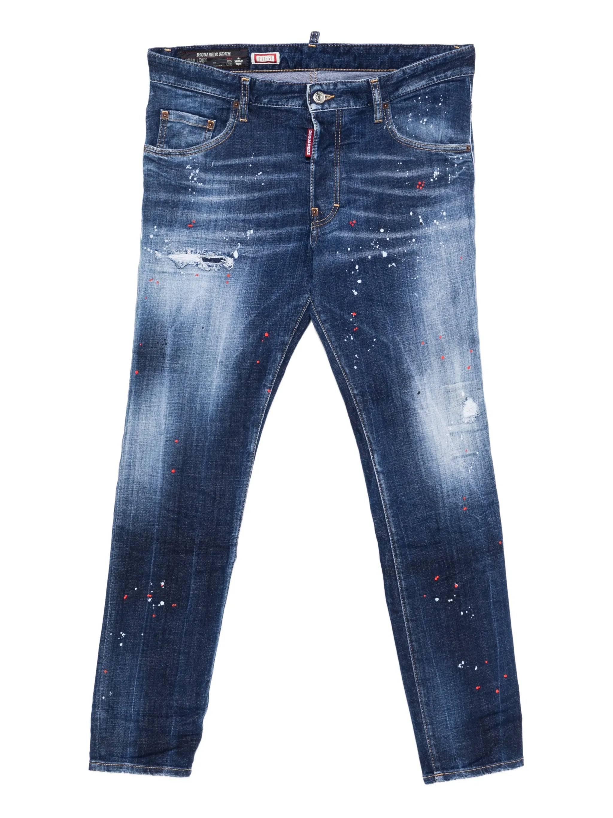 Dsquared2 Dsquared2 Skater Distressed Paint Jeans