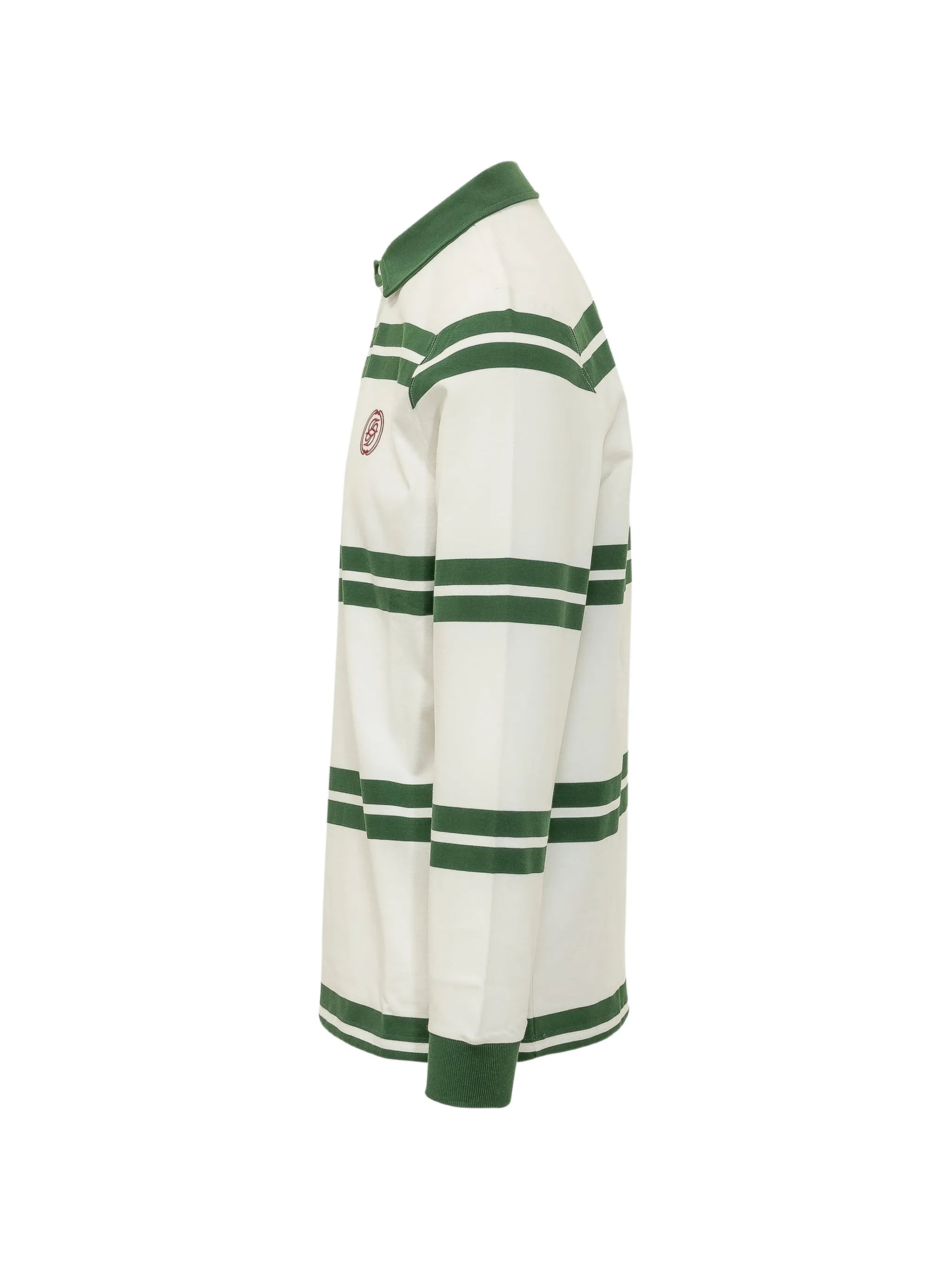 Drole De Monsieur Drole De Monsieur Striped Embroidered-logo Polo Shirt, view 2