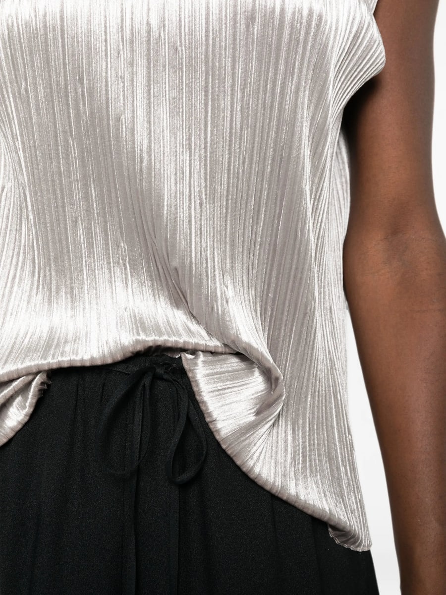 Forte_Forte Forte Forte Plissé-effect Sleeveless Top, view 4