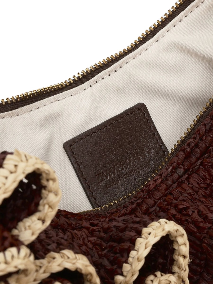 Zimmermann Zimmermann Goldentime Ruffled Raffia Shoulder Bag