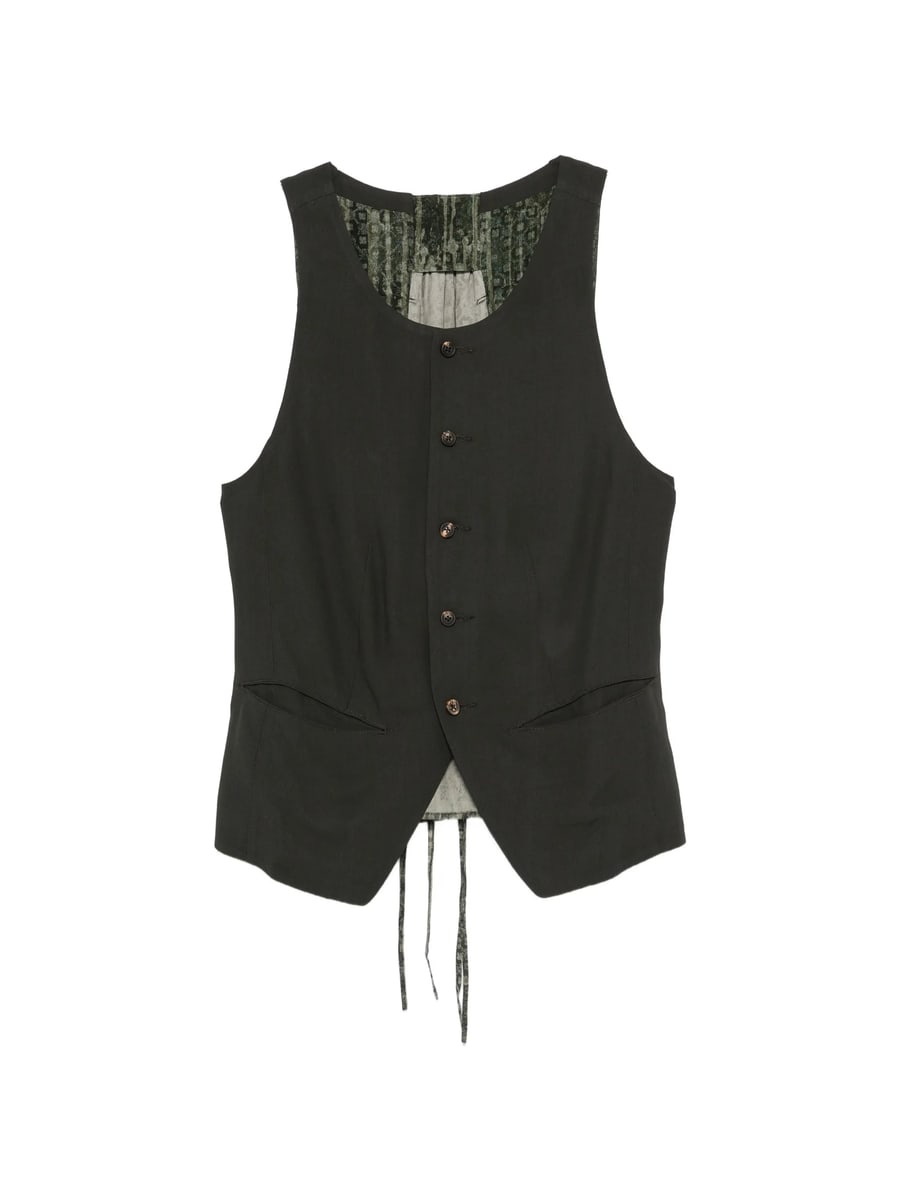 Ziggy Chen Ziggy Chen Patterned-panel Vest