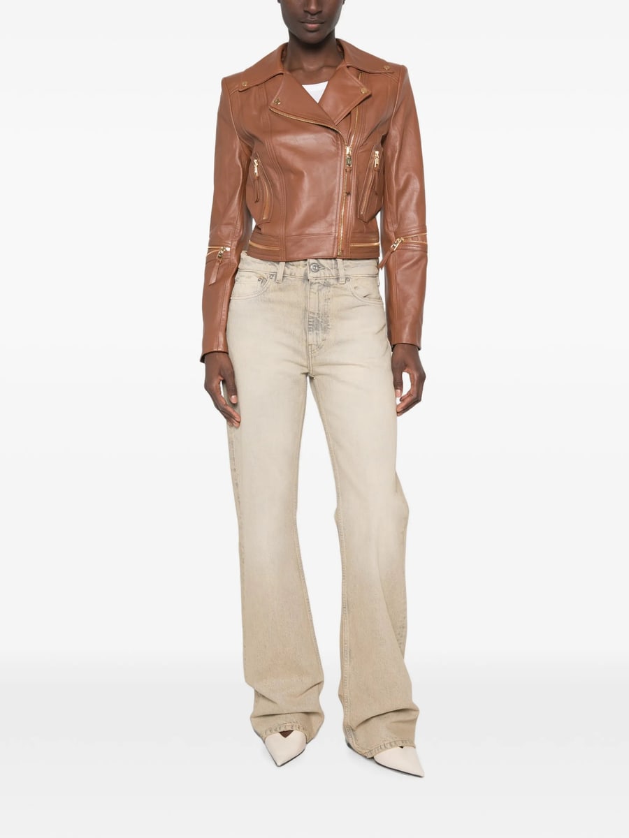 Elisabetta Franchi Elisabetta Franchi Leather Biker Jacket, view 5