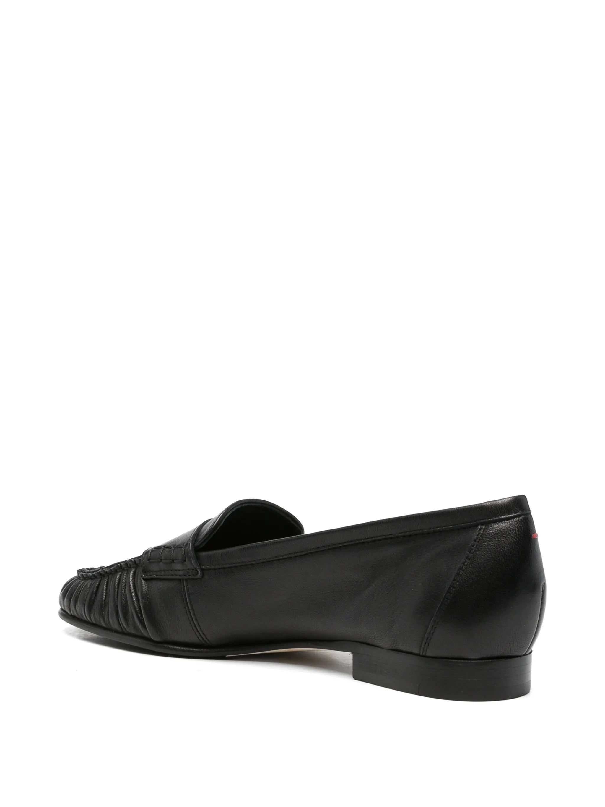 Aeyde Aeyde Aldous Ruched Penny-slot Loafers, view 2
