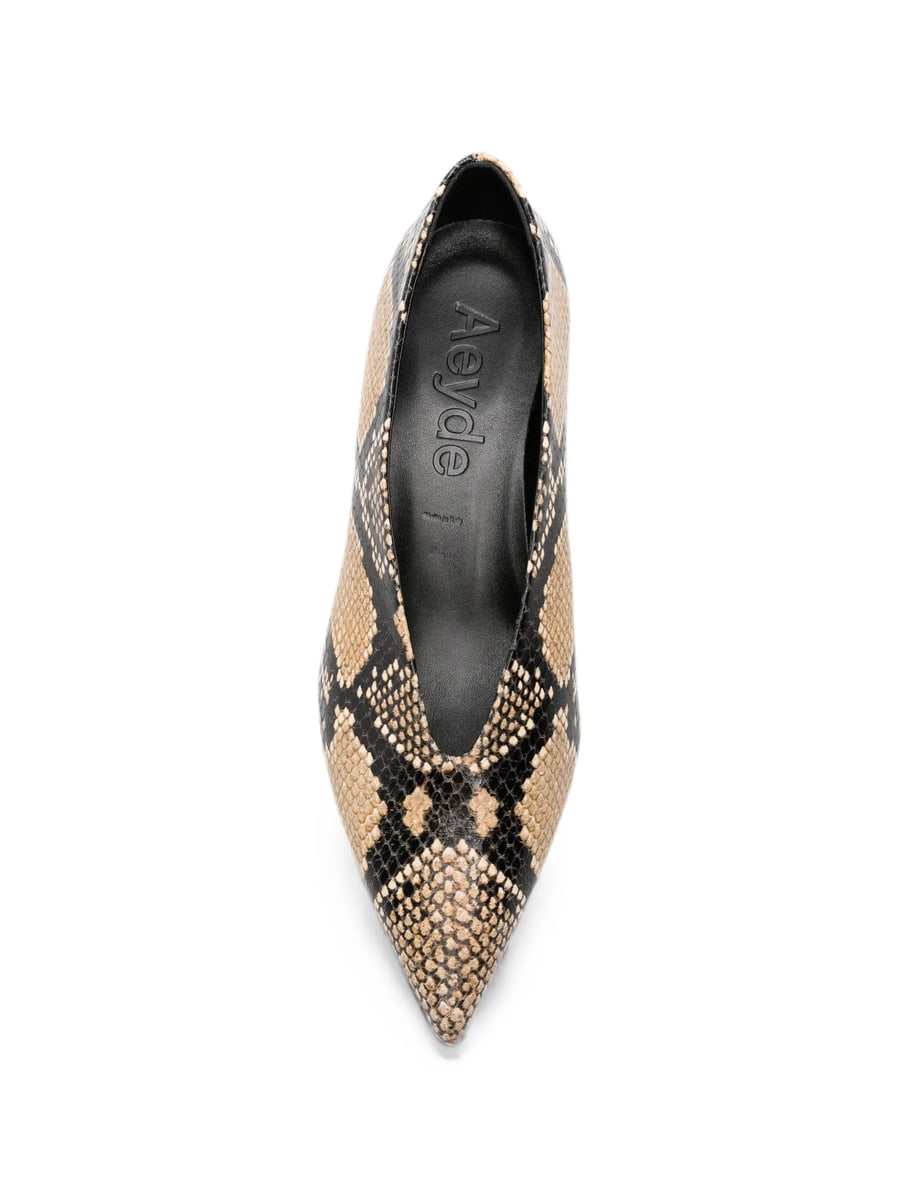 Aeyde Aeyde Clara Snake-effect Pointed-toe Pumps, view 2