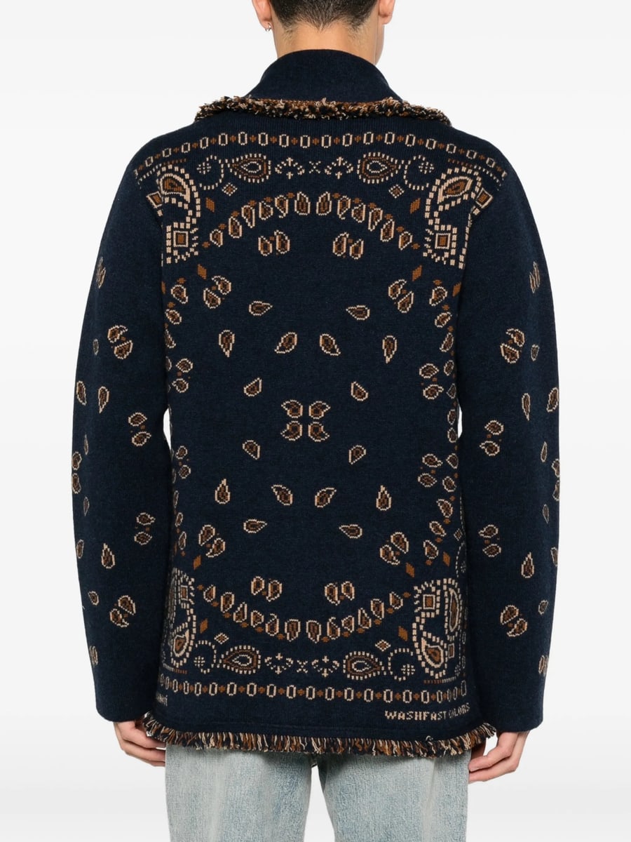 Alanui Alanui  Paisley-jacquard Cardigan, view 2