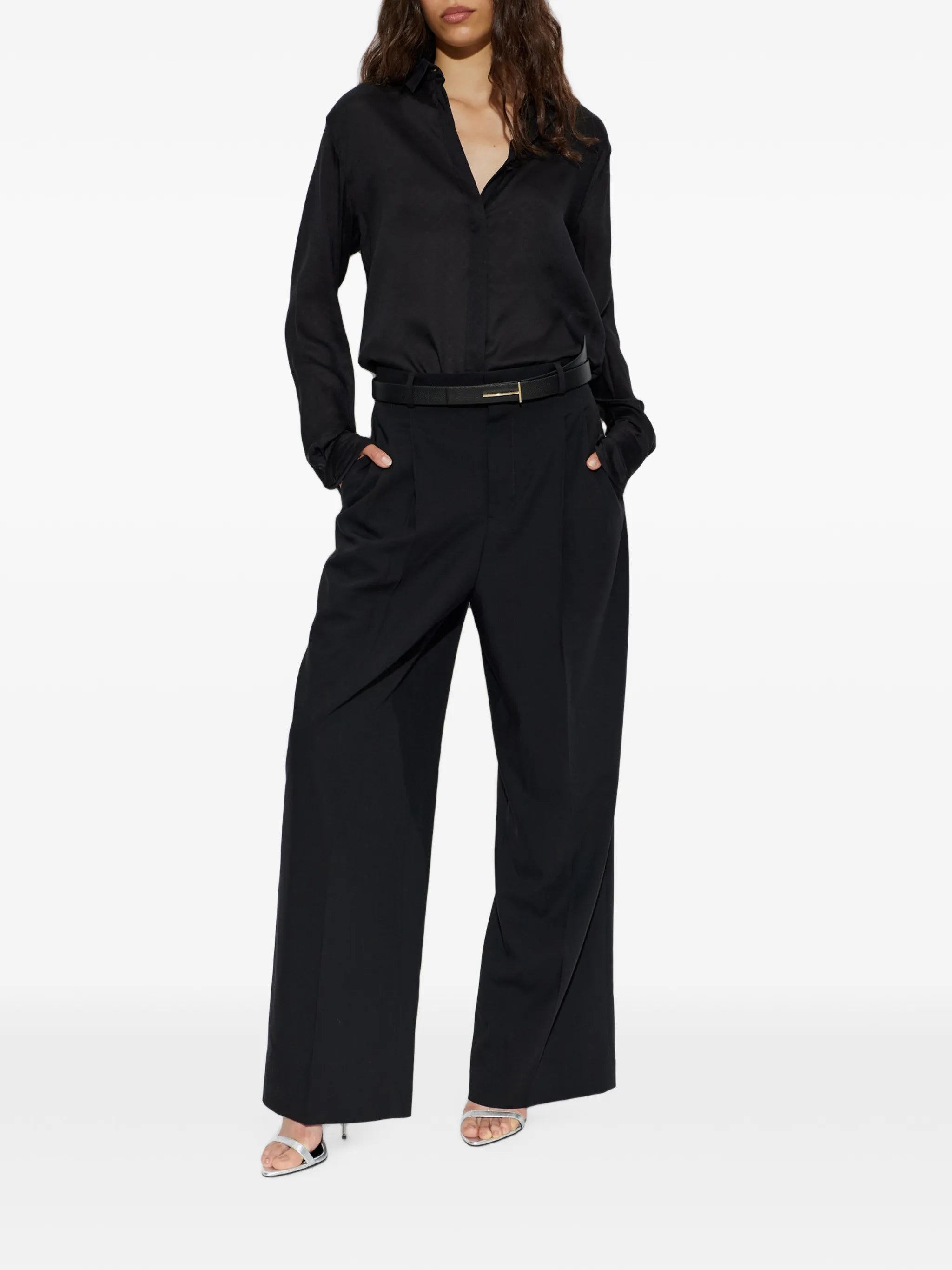 Tom Ford Tom Ford Padlock-embellished Metallic-effect Sandals, view 2