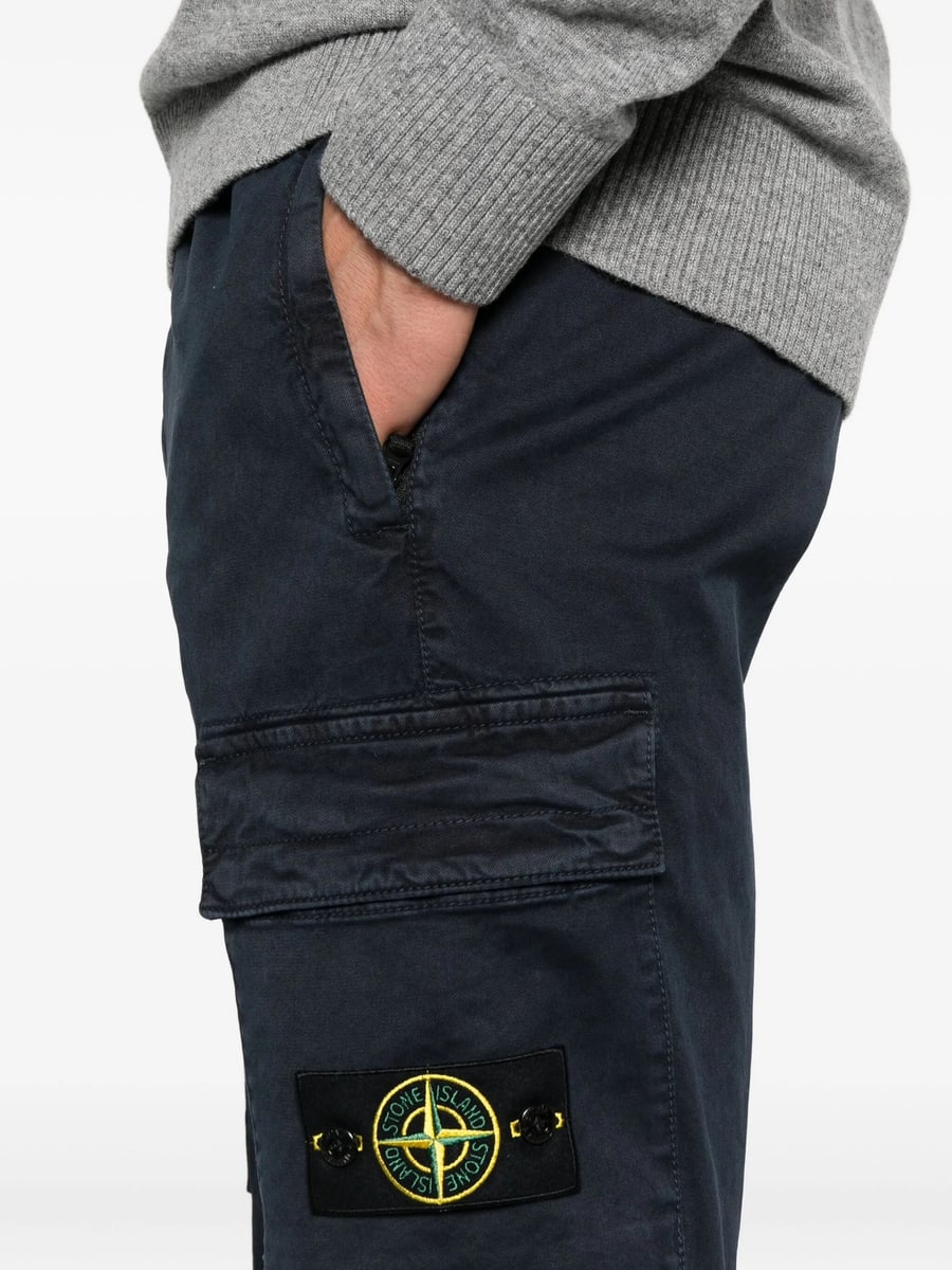 Stone Island Stone Island Elasticated-cuff Cargo Trousers, view 4