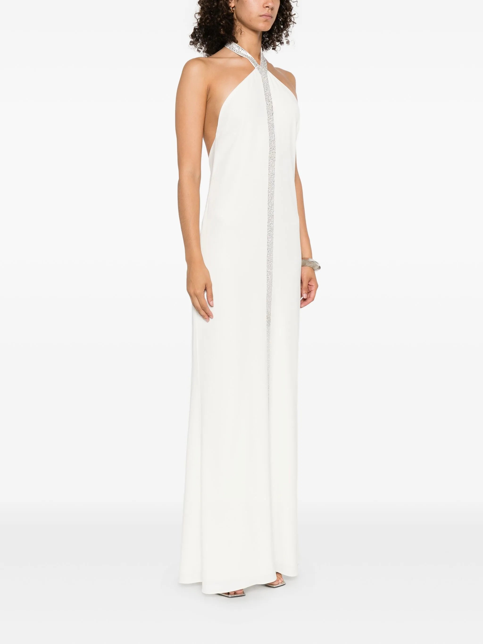 Taller Marmo Taller Marmo Halter-neck Embellished-panel Maxi Dress, view 2